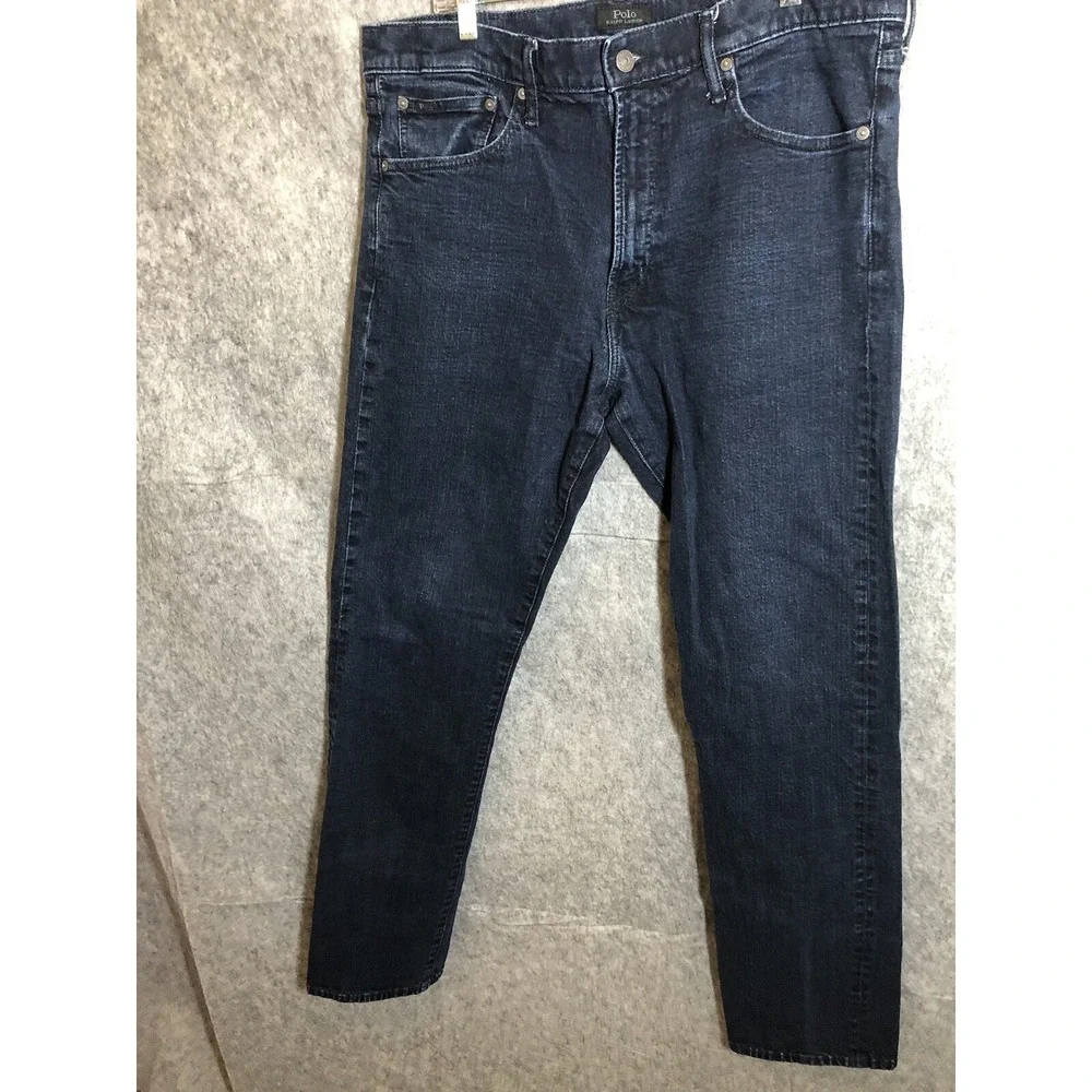 Polo Ralph Lauren Jeans Men 38x36 Blue Denim Prospect Straight Cowboy Western